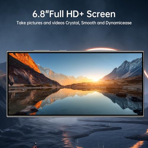 Yemjaw C24 Ultra 5G Smartphone,6+256GB Unlocked Phone, Android 13.0，48+108MP Zoom Camera,6.8" HD+ Display, Long Battery Life 6800mAh,Dual SIM 5G Cell Phone, Dual SIM,Build-in Pen Phone