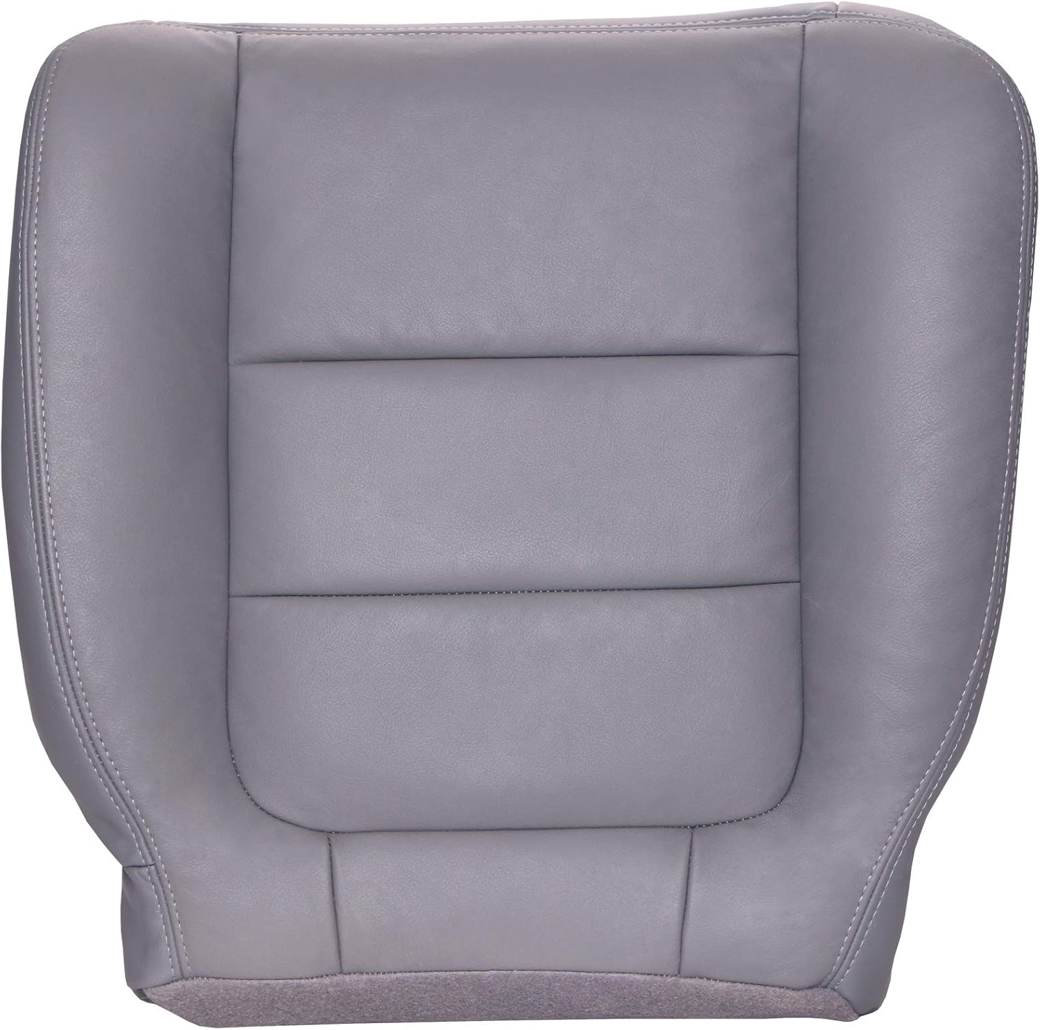 The Seat Shop Passenger Bottom Replacement Leather Seat Cover - Medium Pebble Tan (Flare Seam) (Compatible with 2005-2007 Ford F250 and F350 Super Duty Lariat Extended Cab)