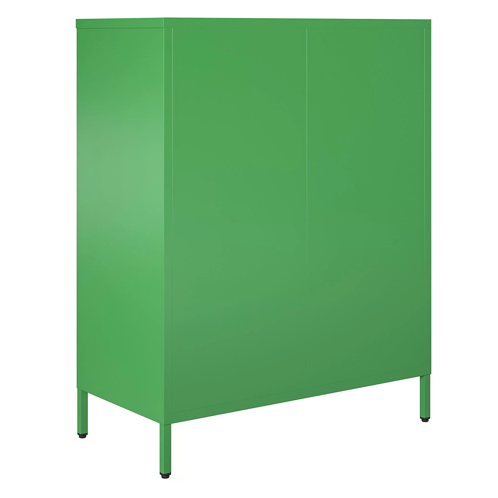 Novogratz Channing 2 Door Accent Cabinet-Mesh Metal Locker, Kelly Green