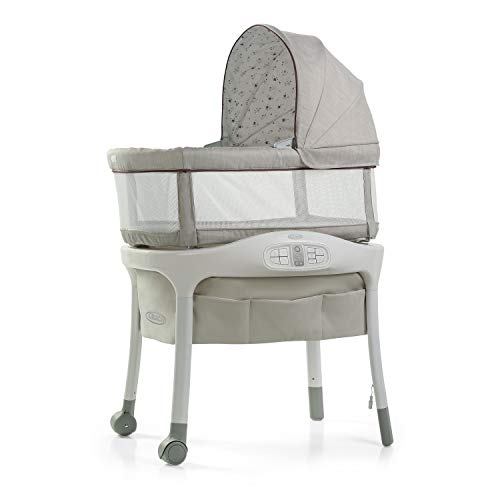 Graco Sense2Snooze Bassinet with Cry Detection Technology | Baby Bassinet Detects and Responds to Babys Cries to Help Soothe Back to Sleep, Ellison, 19 D x 26 W x 41 H Inch (Pack of 1)