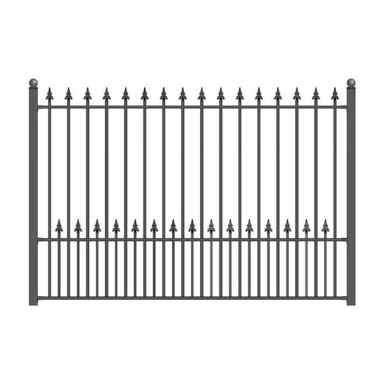 8 x 5 ft. Munich Style Iron Wrought Steel Fence - Curated Treasures Market