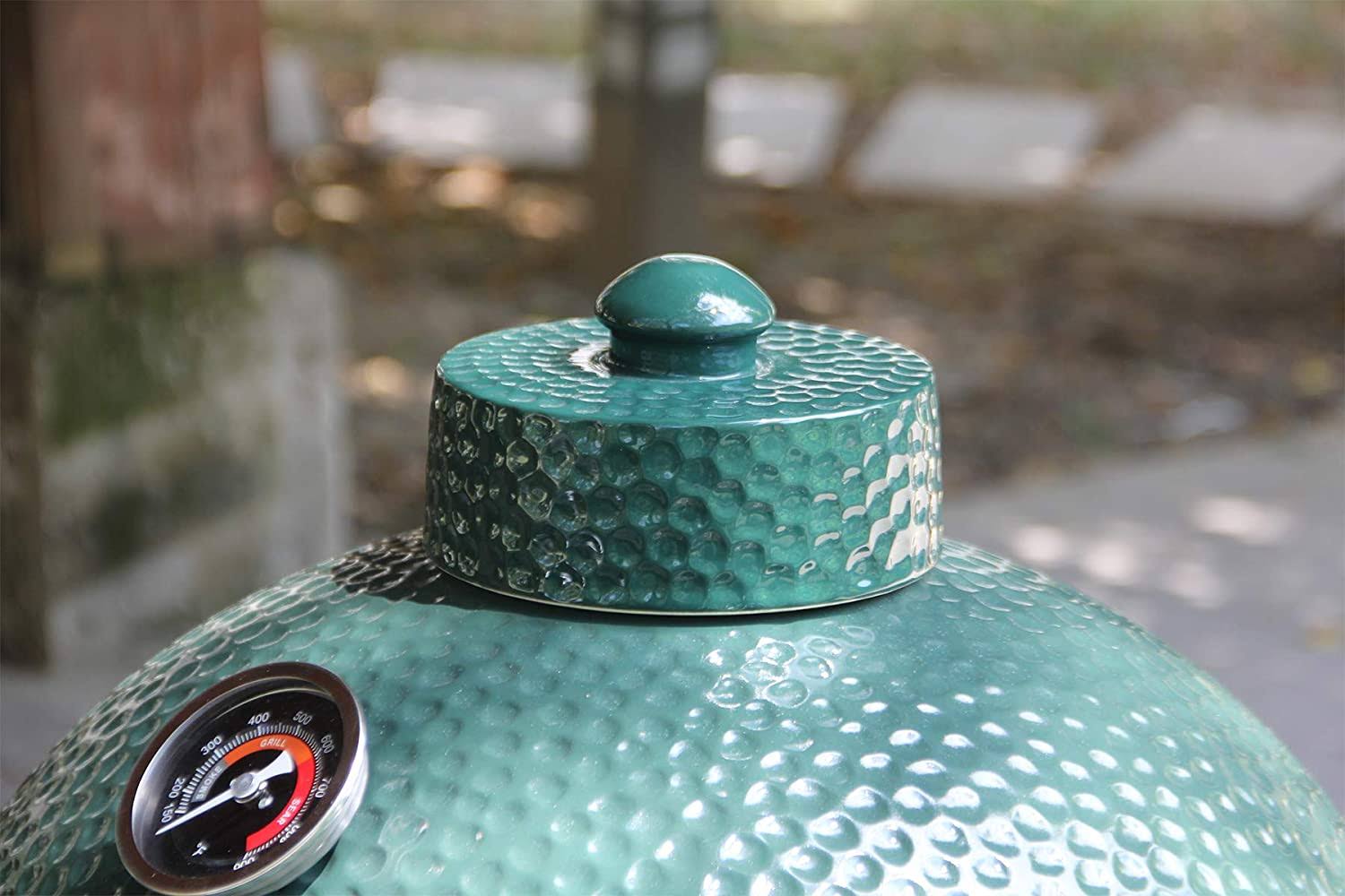 Dracarys Grill Chimney Top Vent Cap Ceramic Damper Top Big Green Egg Accessories, Big Green Egg Parts Replacement for Medium,Lar