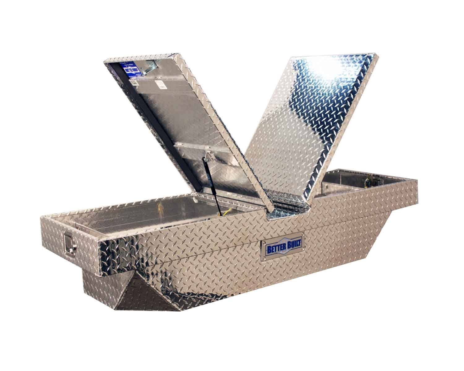 Better Built Universal Truck Tool Box, Aluminum, Double Lid, Standard, 63x22