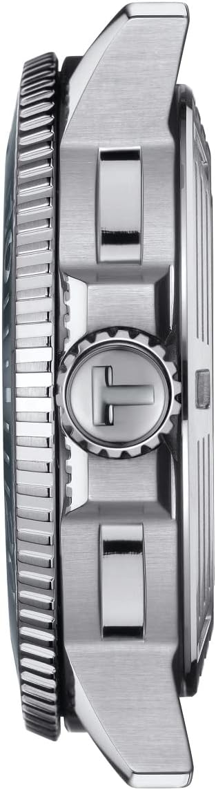 Tissot mens Seastar 1000 Powermatic 80 316L stainless steel case Swiss Automatic Watch, Grey, Stainless steel, 21 (T1204071108101)