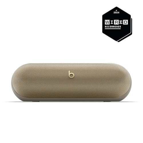 Beats Pill - Portable Bluetooth Speaker- Up to 24H Battery Life, Water Resistant, Bluetooth, Apple & Android Compatible, Seriously Loud Sound for Home, Outdoor and Travel- Champagne Gold