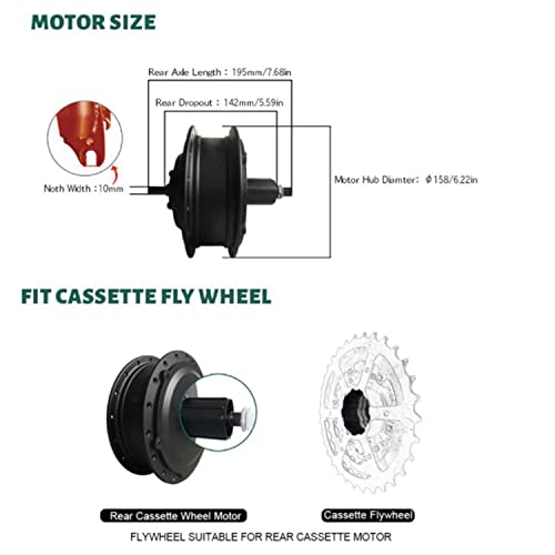 Electric Bike Conversion Kit,Ebike Rear Wheel Conversion Kit,48V 250/350/ 500/1000/1500W Rear Wheel Brushless Gear Motor, 16"/20"/24"/26"/27.5"/28"/29"/700C Wheel Optional,500W-29in