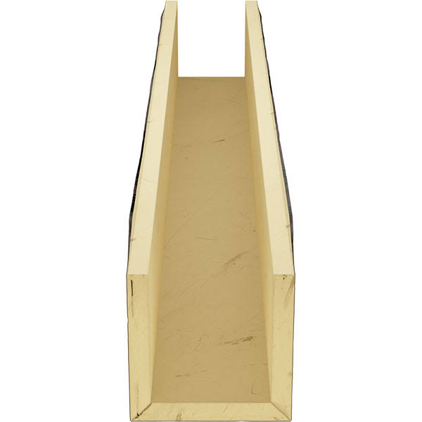 Ekena Millwork BMRW3C0120X120X096HD 12x22W x 12x22H x 8&L 3-Sided (U-beam) Riverwood Endurathane Faux Wood Ceiling Beam, Natural