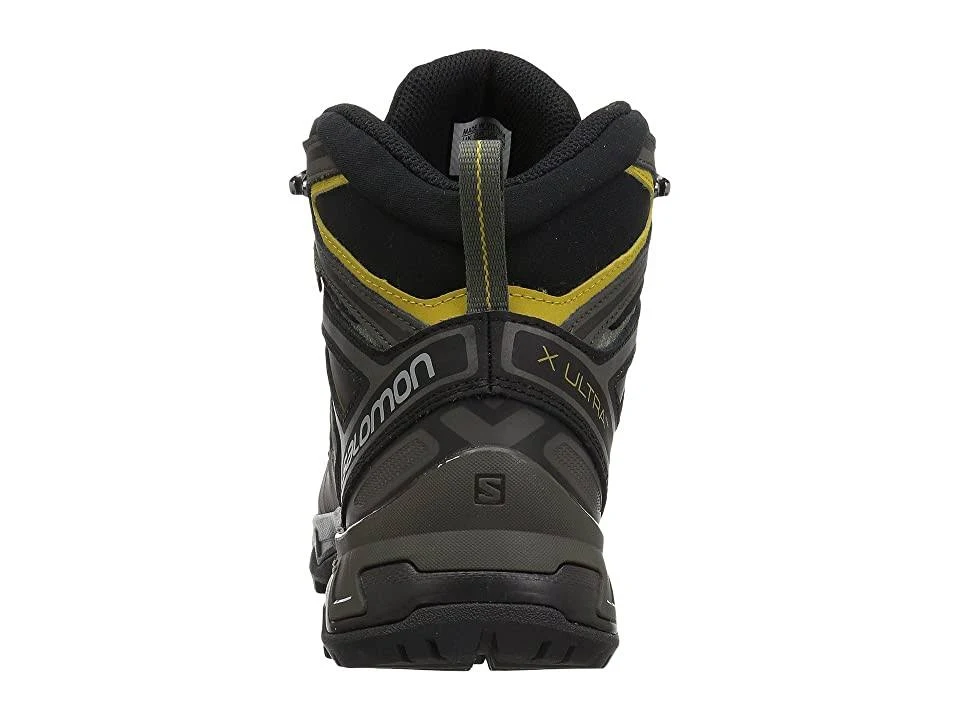 Salomon Men&s x Ultra 3 Wide Mid GTX Hiking, Castor Gray/Black/Green Sulphur, 10.5