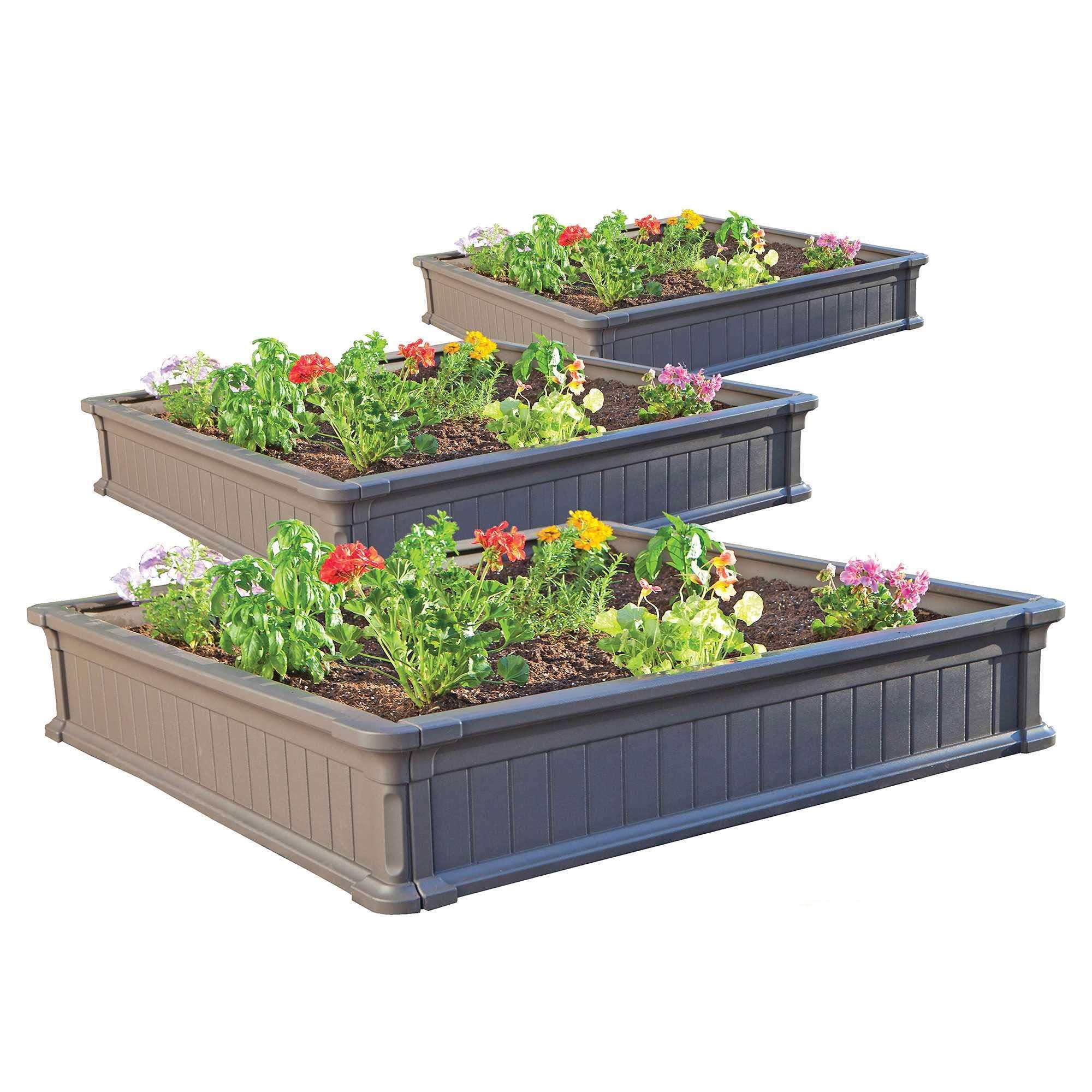 Lifetime Raised Garden Bed, Gray, 4&