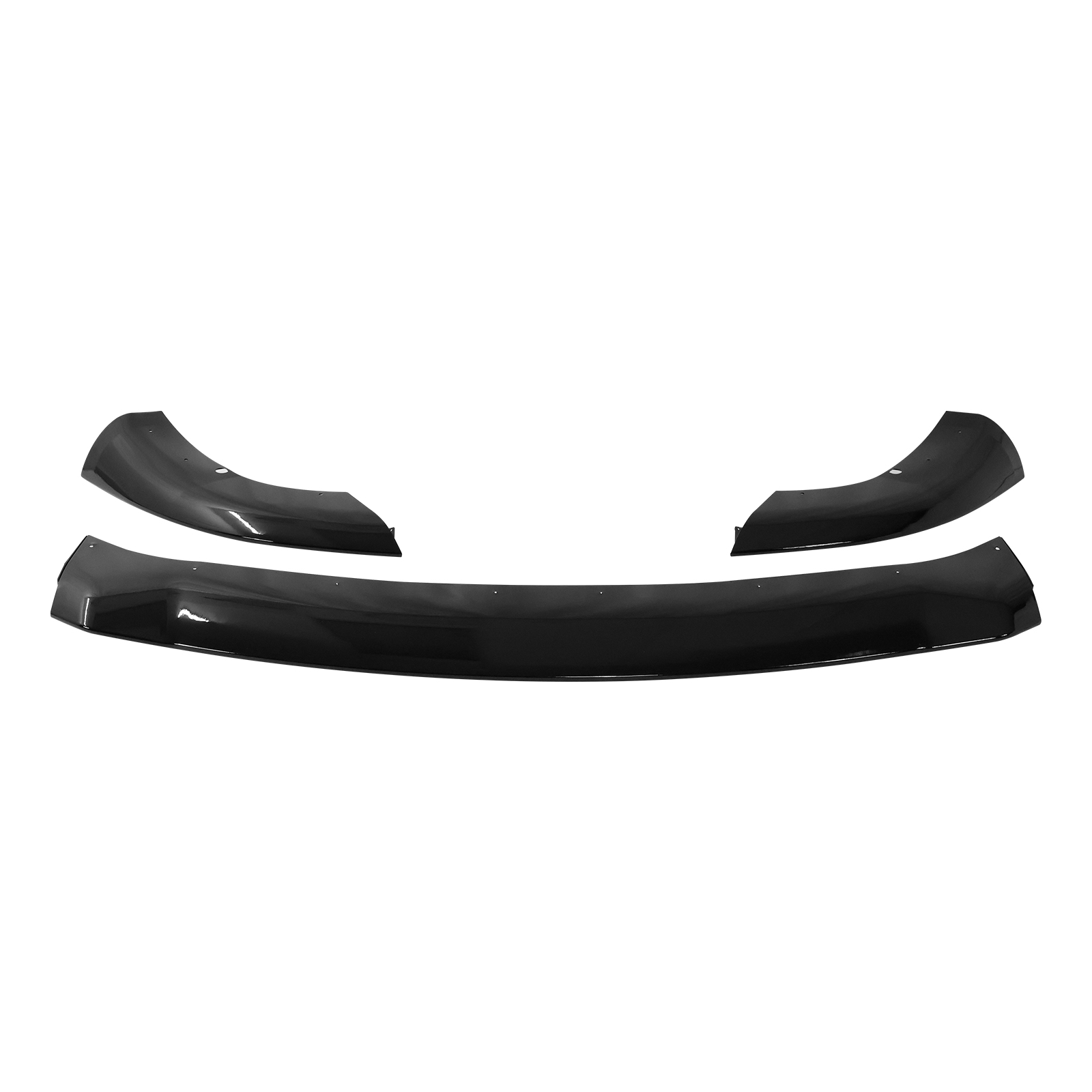 Ikon Motorsports Front Bumper Lip Compatible With 2021-2023 Tesla Model S,  Gloss Black 3PC Front Lip Spoiler Splitter PP Protector Lower Chin Diffuser