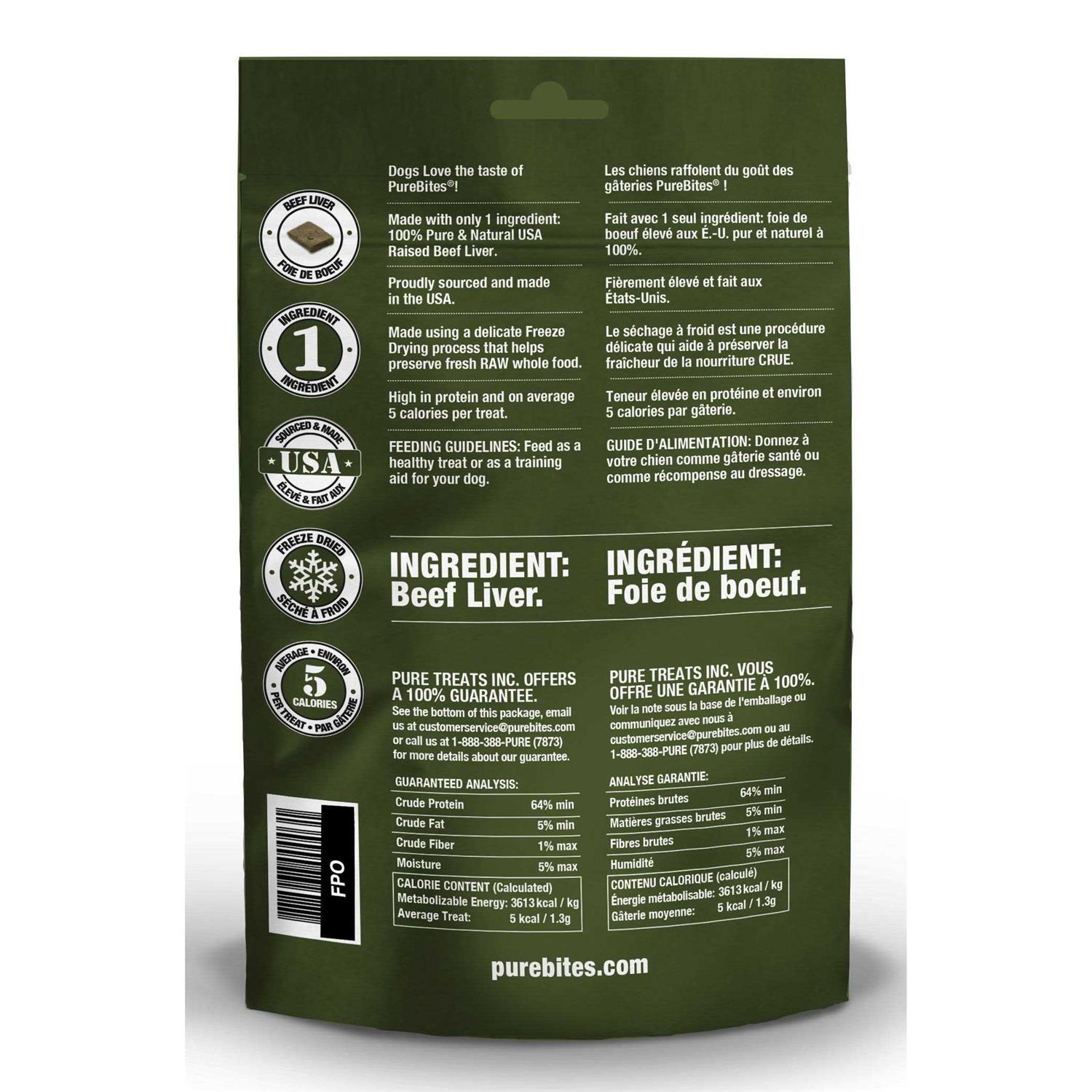 PureBites Beef Liver Freeze Dried Dog Treats - Pet Supplies online store