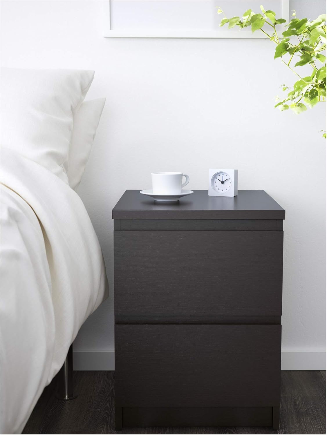 IKEA Malm 2-Drawer Chest, Black-Brown
