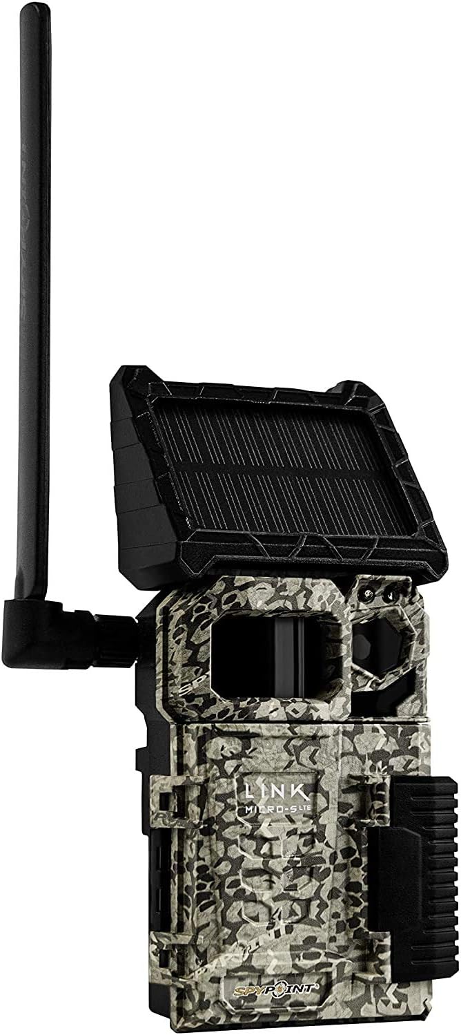SPYPOINT Link-Micro-S-LTE Solar Cellular Trail Camera with LIT-10 Battery and Bundle Options (Link-Micro-S-LTE-V, 2 PK Trail Bundle)