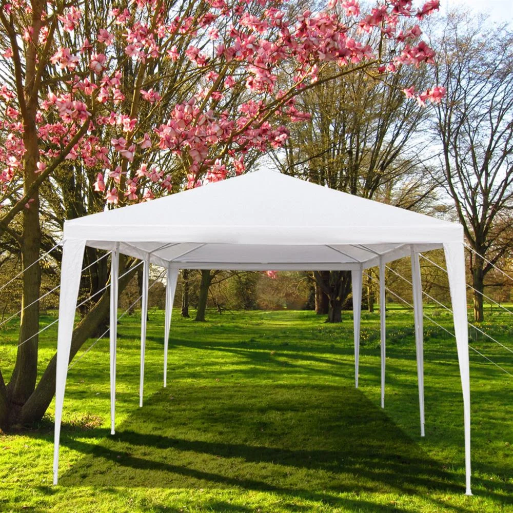 30'x 10' Outdoor Party Tent, Patio Wedding Gazebo Waterproof White Canopy with Sidewalls Party Wedding Tent Cater Events Pavilion Beach BBQ