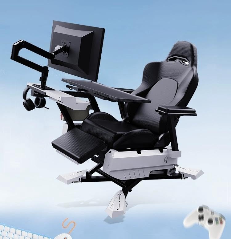 Ergonomic Gaming Chair Zero -gravity Computer Workstation Simple Computer Cockpit Video Entertainment and Leisure Chair (Single display frame)