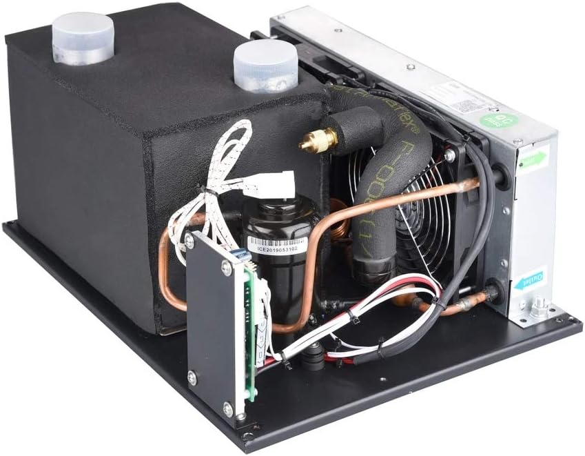 12V Compact Refrigeration Cooling Systems Air Conditioning Systems with Miniature Rotary Compressor - for Electric Vehicle Chiller Water Dispenser Freezer Electronics Cooling Module DIY (12V,1.9cc)