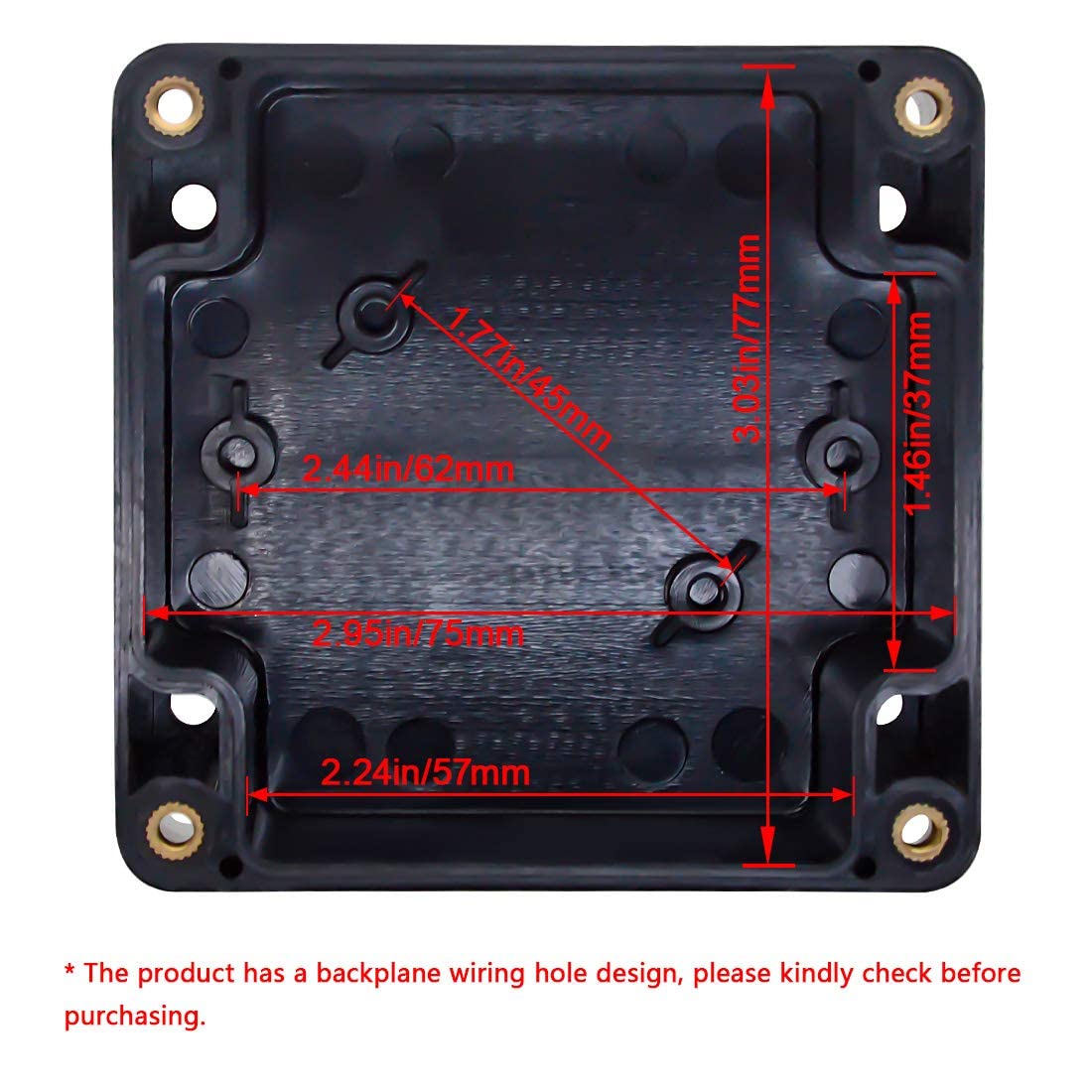 LeMotech ABS Plastic Electrical Project Case Power Junction Box, Project Box Black 10.4" x 7.2" x 3.7" (263 x 182 x 95 mm)(Pack of 1)