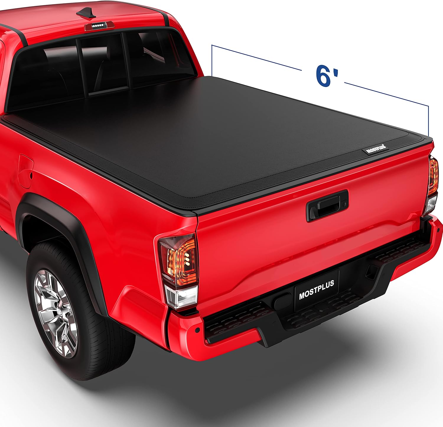 MOSTPLUS Roll-Up Soft Vinyl Truck Bed Tonneau Cover Compatible with 2016-2022 Toyota Tacoma Extra Short Model On Top Fleetside Cargo Bed 5 FT
