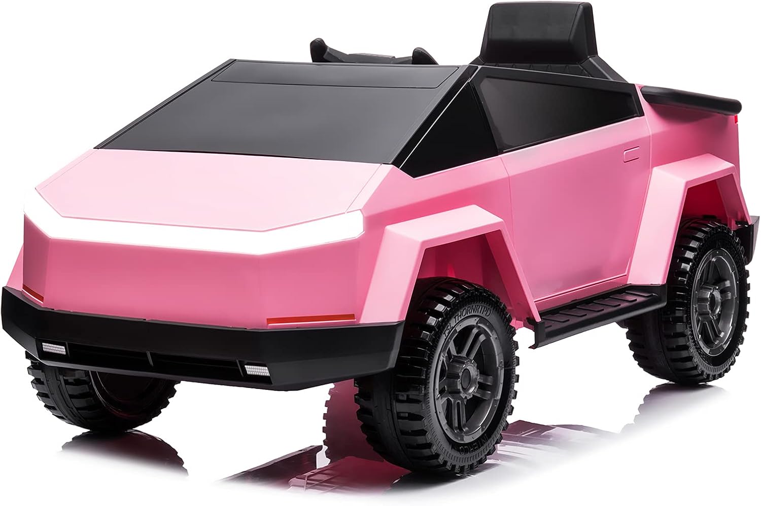MX Truck Ride On Car with Remote Control, Cyber Style Pickup Truck 12V Electric Car for Kids to Drive, Pink