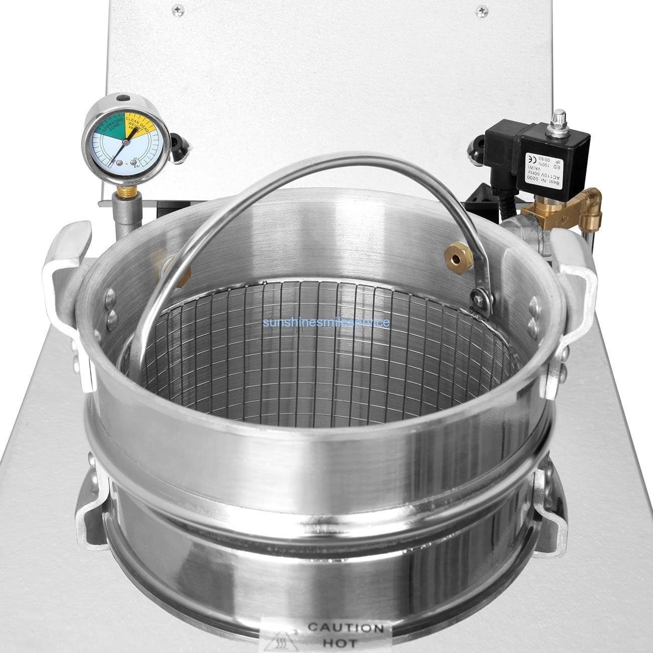TECHTONGDA 16L Countertop Pressure Fryer, Stainless Steel Commercial Chicken Deep Fryer, 110V 3KW Counter Top Pressure Cooker with Timer and Variable Thermostat, for Restaurant Frying Chicken Fish