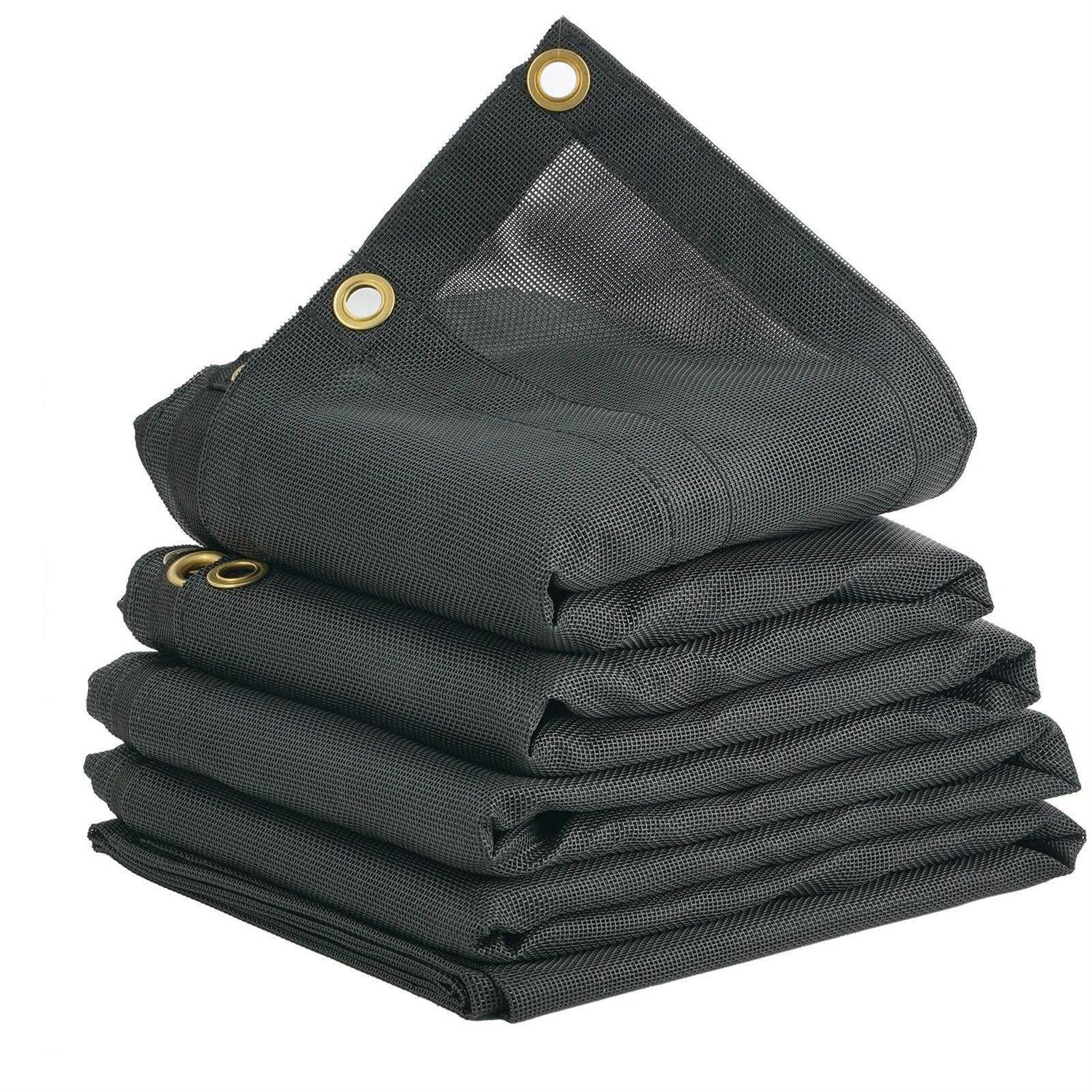 VEVOR Dump Truck Mesh Tarp PVC Coated Black Heavy Duty Cover with 5.5 18oz Double Pocket - Shop Hardware Tools Online Store
