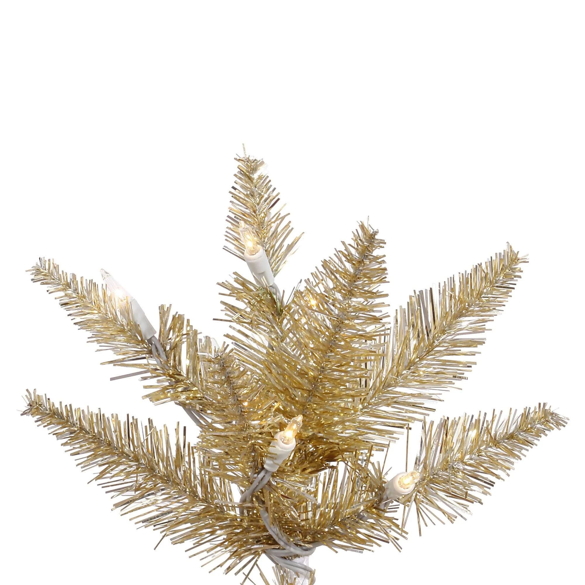 Vickerman 3& Champagne Fir Artificial Christmas Tree with 100 Warm White LED Lights