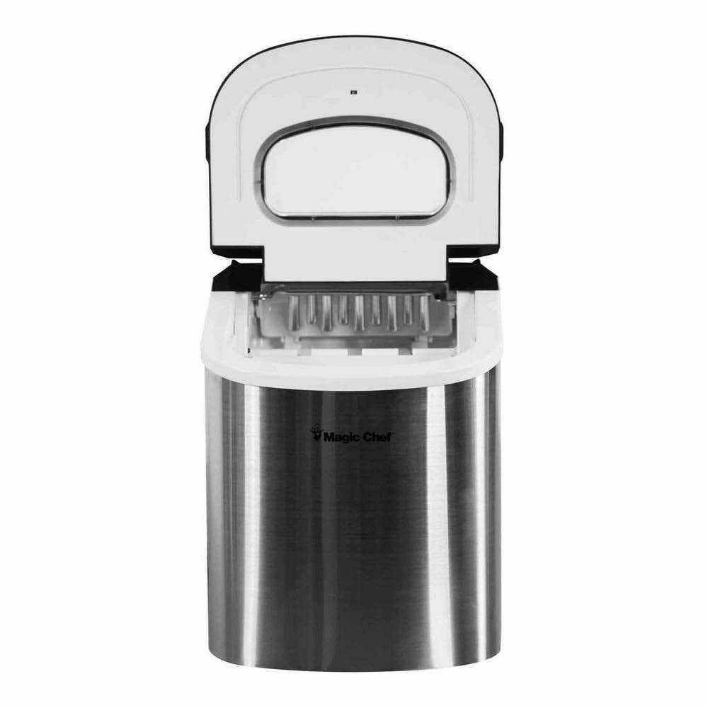 Magic Chef 27 lb. Portable Countertop Ice Maker in Stainless Steel