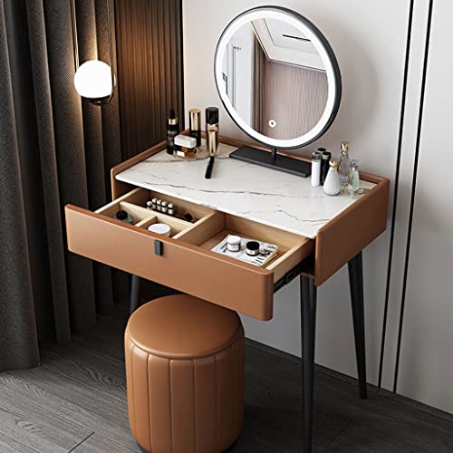 Storage Desk Vanity Table Set Bedroom Modern Dresser Ladies Fashion Dresser Dresser Storage Cabinet Dresser with Drawers Desk for Bedroom(L60cm)