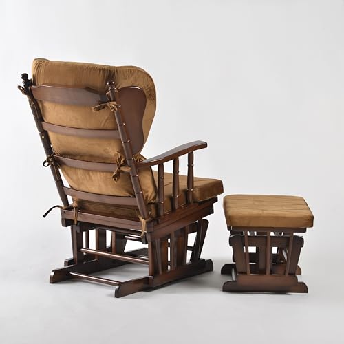 Comfort Deluxe Glider Chair and Ottoman Set (Pumpkin)