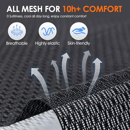 GABRYLLY Ergonomic Mesh Office Chair- White Desk Chair, Flip-Up Armrest, Adjustable Headrest, Tilting with Soft Seat and PU Wheel, Elite Home Desk Chair for Work, Study, Gaming (GY1108)