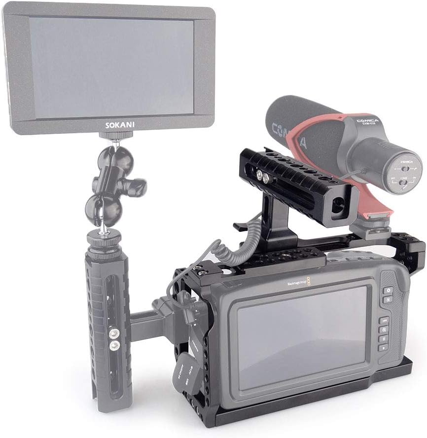 MAGICRIG BMPCC 4K /6K Camera Cage with NATO Handle for Blackmagic Design Pocket Cinema Camera 4K /Camera 6K