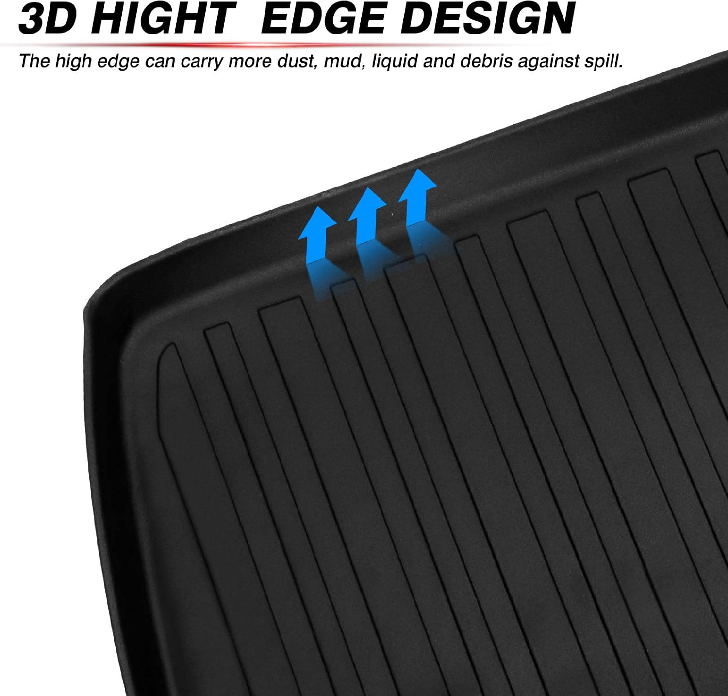 T TGBROS Custom Fit for 2011-2020 Honda Odyssey All Weather Cargo Trunk Liner Floor Mat Trunk Liner Tray Heavy Duty Cargo Mat Pack of 2