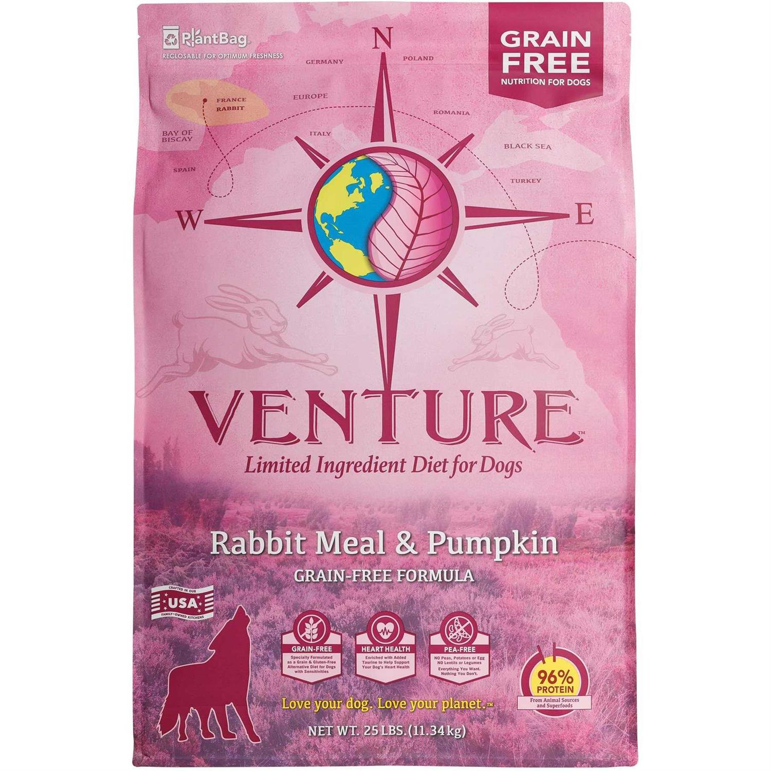 Earthborn Holistic Venture Grain Free Rabbit Meal Pumpkin Dry Dog Food - Pet Supplies online store