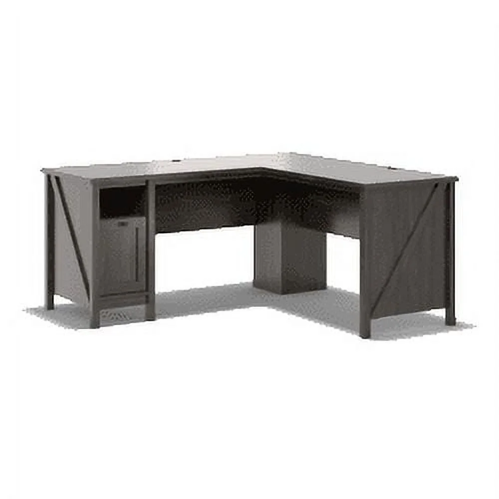 Better Homes & Gardens Modern Farmhouse L-Desk, Black Finish