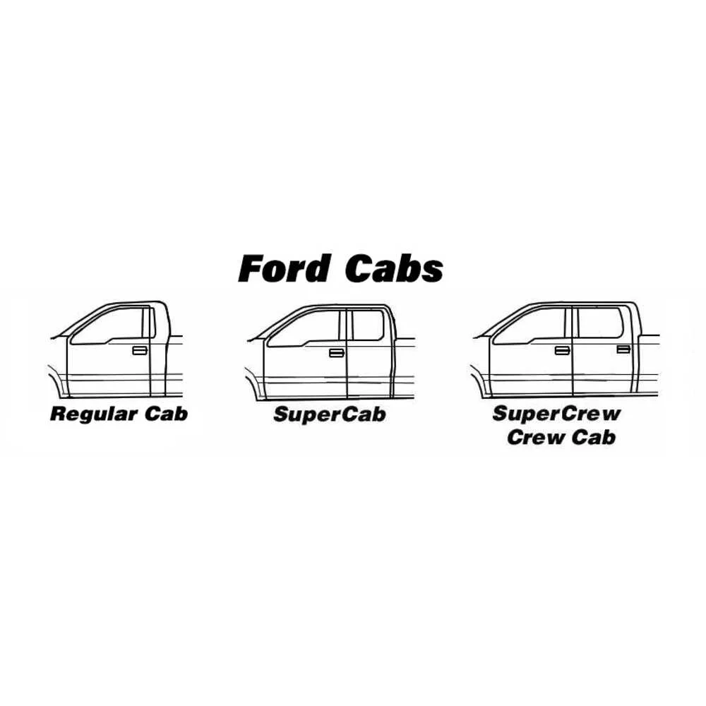 Slip-On Rocker Panel & Cab Corner Kit. Fits 09-14 Ford F150 Pickup Truck Crew Cab