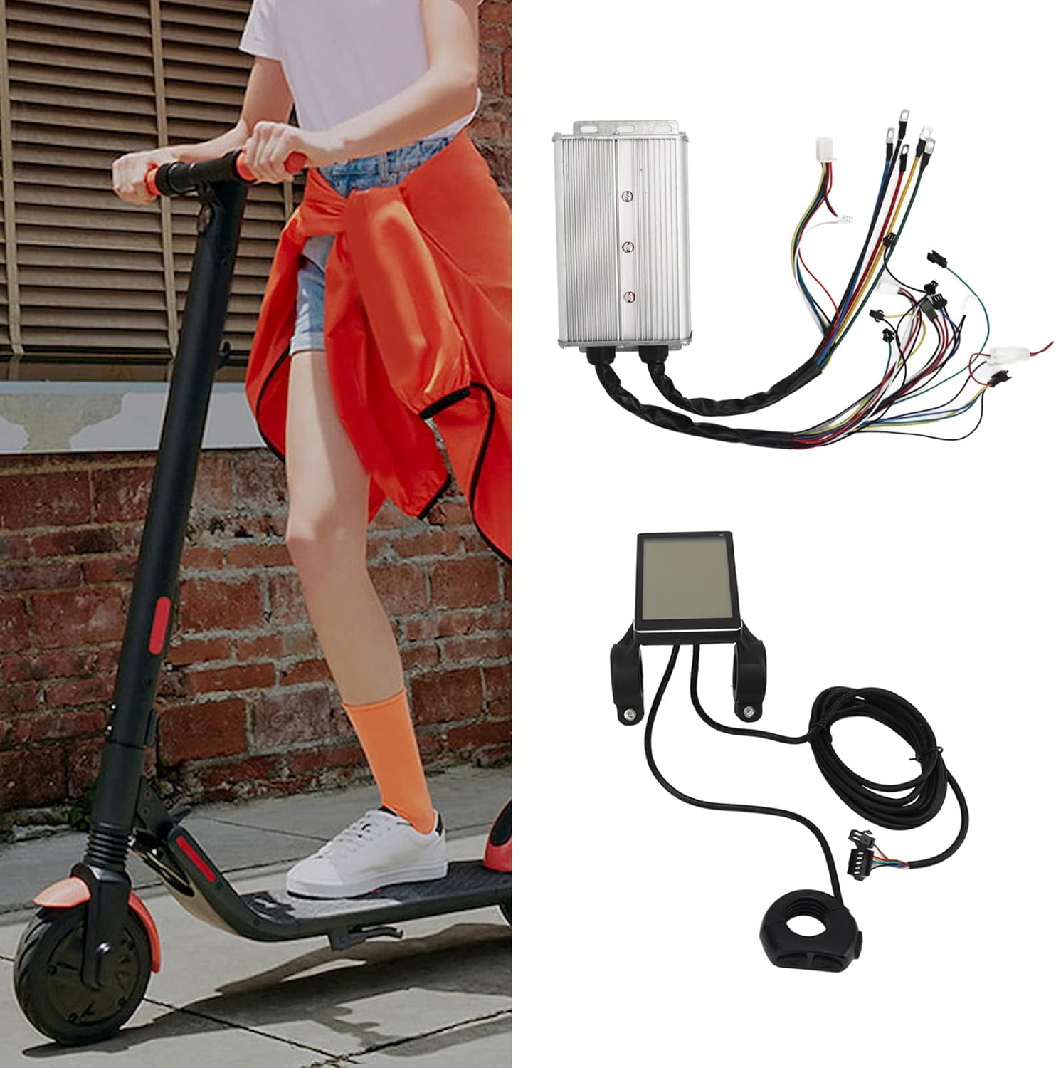 Motor Controller with M5 Panel,1500W 48V 60V Electric Scooter Bike Brushless Motor Speed Controller Replacement Accessories