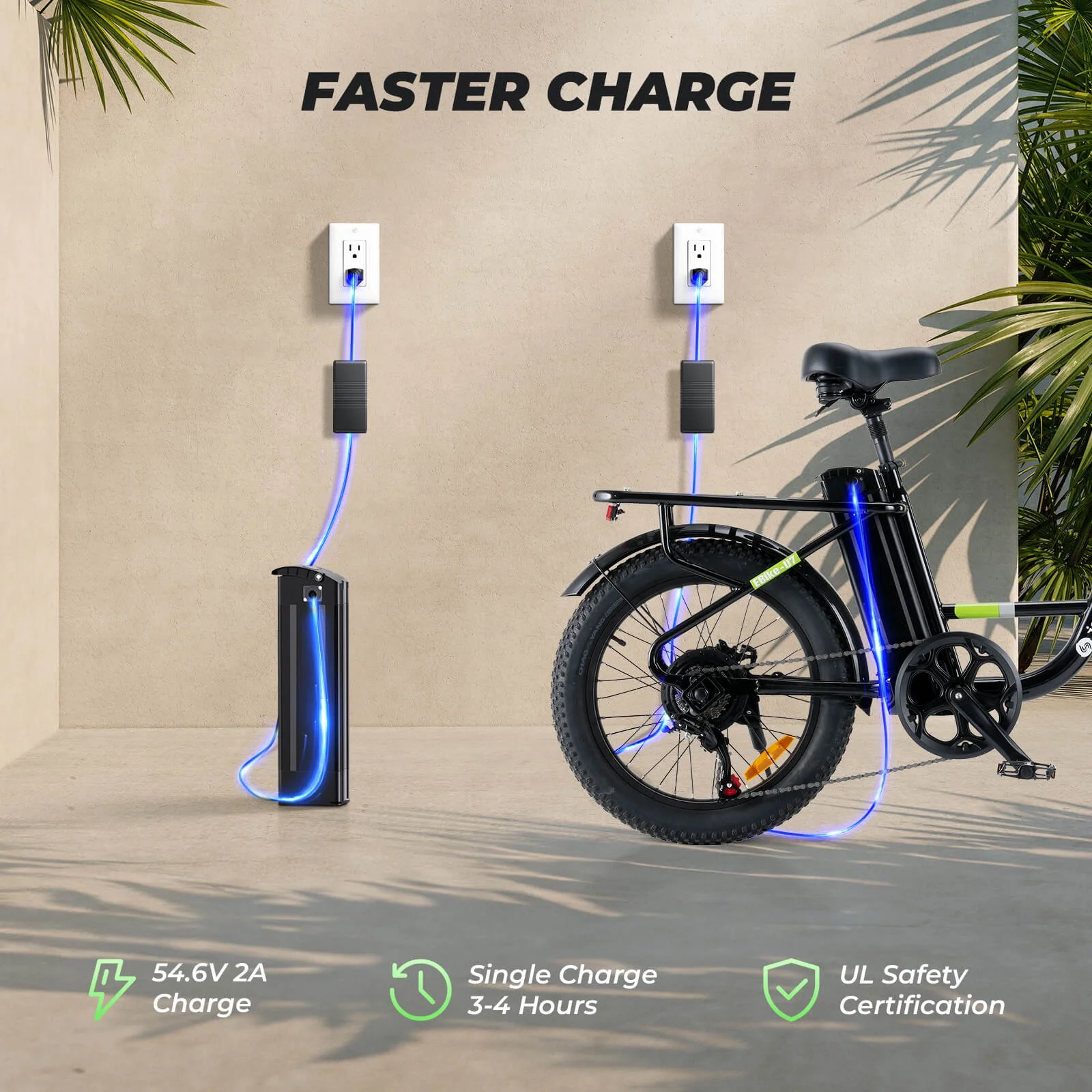 isinwheel U7-W Electric Bike for Adults, 500W 20 MPH Max Range 55+Miles Cargo Bike, 48V Removable Battery Adult Electric Bicycles, Oversized 20" Tires Ebikes for Adults