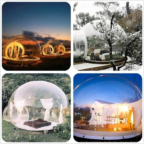 Outdoor Inflatable Bubble Camping Tent,Camping Tent Transparent,Clear Dome Camping Cabin with Quiet Air Blower for Indoor/Outdoor Family Backyard