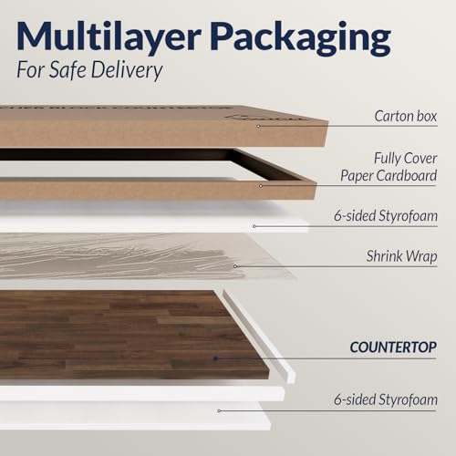 72 x 30 in. Solid Wood Table Top, Dark Walnut Stained Acacia Desktop for Standing Desk/Office Tabletop/Countertop, 1in. Thick