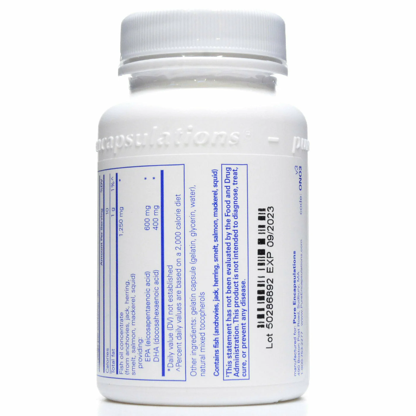 ONE Omega by Pure Encapsulations - Kansas Nuitrition - HNZSDS
