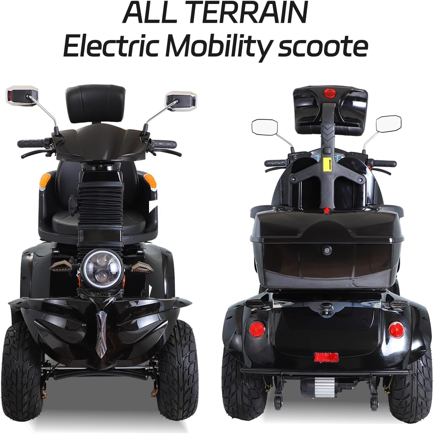 All Terrain Handicap Scooters High Powered Electric Scooter,Fat Tire Electric Mobility Scooter for Seniors & Adults,Heavy Duty 4 Wheel Mobility Scooter-360¡ãSwivel Seat 1000W 660Lbs Capacity