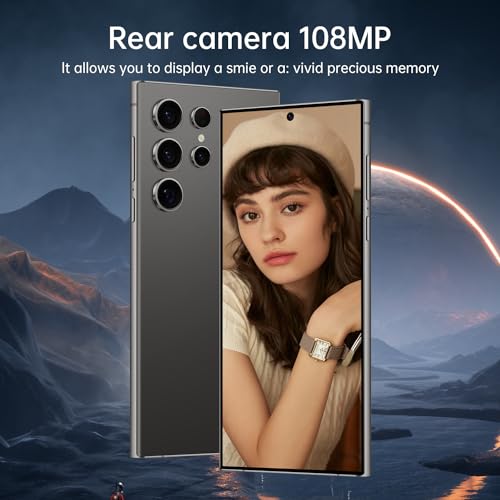 Yemjaw C24 Ultra 5G Smartphone,6+256GB Unlocked Phone, Android 13.0，48+108MP Zoom Camera,6.8" HD+ Display, Long Battery Life 6800mAh,Dual SIM 5G Cell Phone, Dual SIM,Build-in Pen Phone