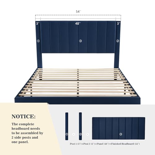 Allewie Upholstered FPK Bed Frame, Full, Pink