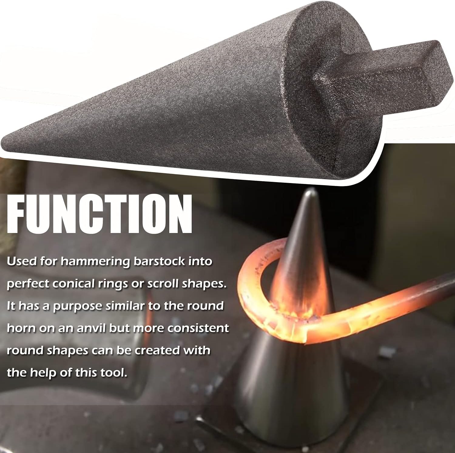 Blacksmith Anvil Mandrel Metal Forming Cone 1" Hardy Blacksmith Anvil Forge Vise Tool