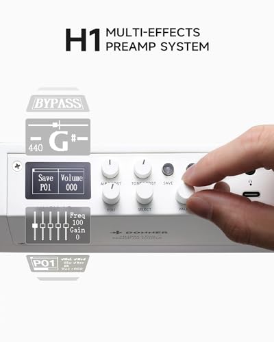 Donner Acoustic Electric Guitar HUSH I PRO Travel Guitar with Multiple Effect Modes Smart Guitarra Kit of Earphone, Gig Bag, Strap, Charging Cable