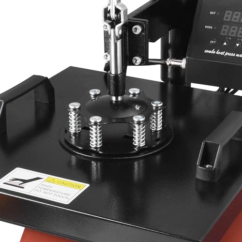 Slendor 8 in 1 Heat Press Machine 15x15 inch 360-Degree Swing Away Digital T Shirt Pressing Machine Multifunction Heat Transfer Sublimation Combo for T Shirts Mugs Hat Plate Cap