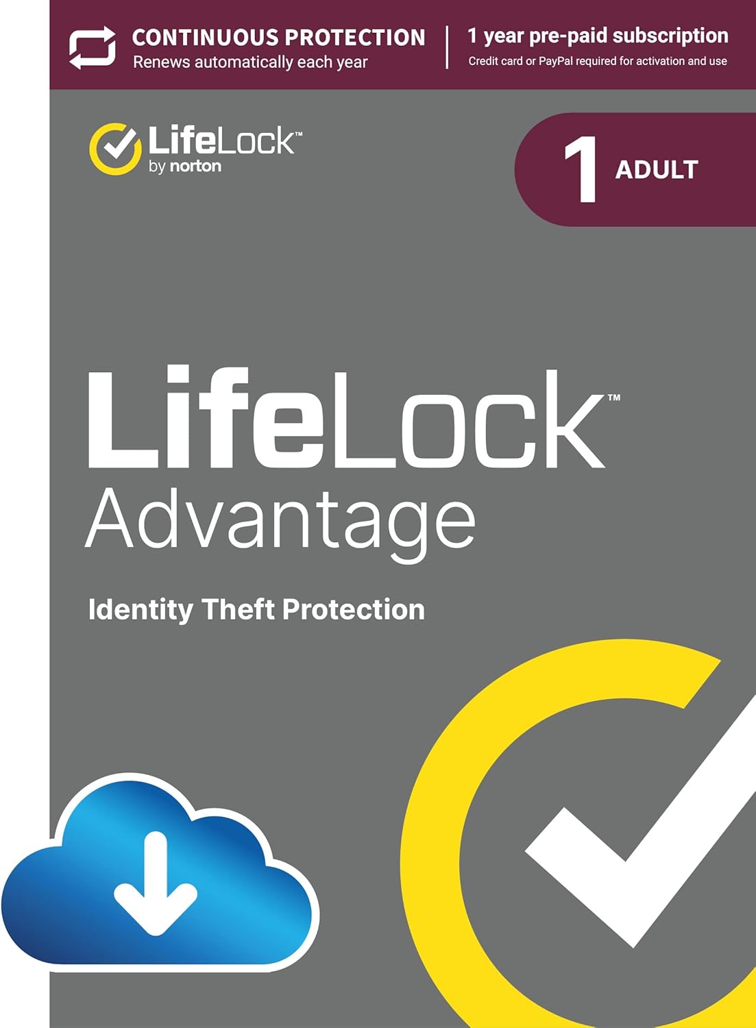 LifeLock Ultimate Plus Identity Theft Protection, Individual Plan, 1 Year Auto-Renewing Subscription [Online Code]