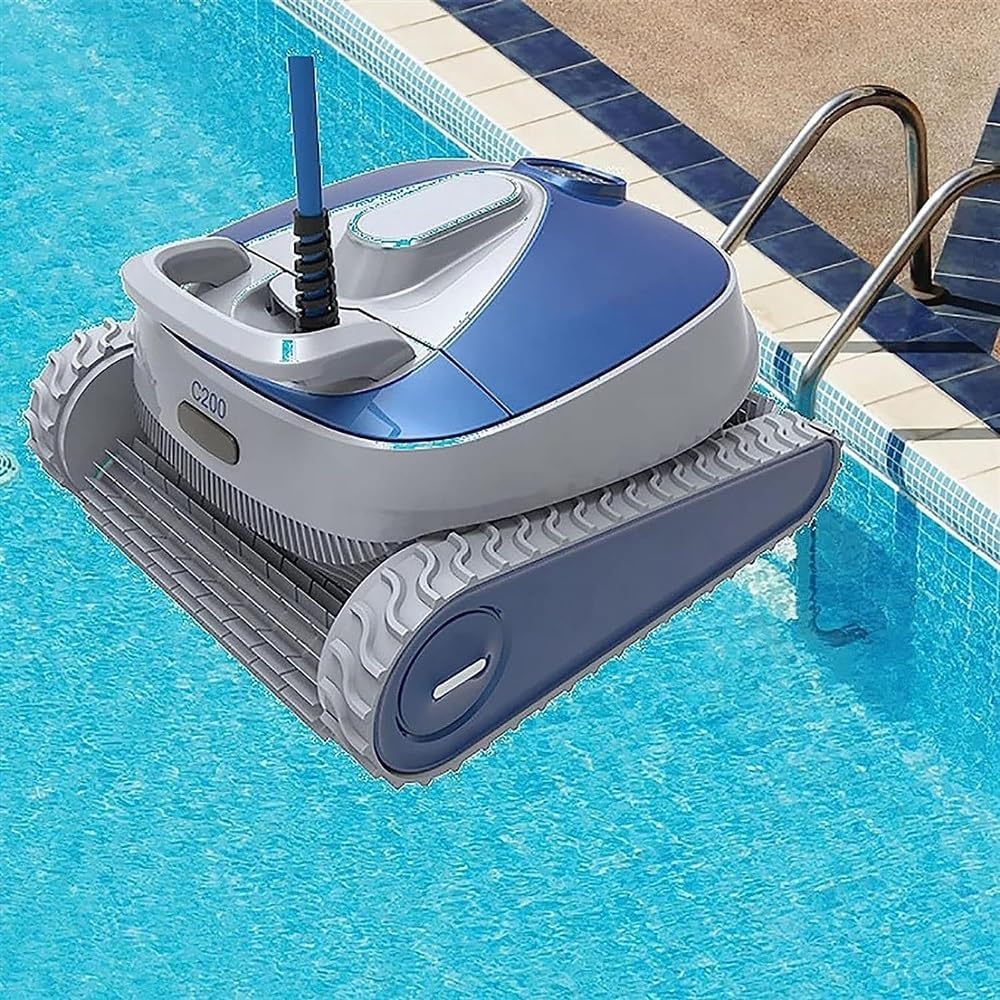 Automatic Robotic Pool Cleaner with Extra-Large Filter Basket and Intense Waterline Scrubbing Power, Ideal for In-ground Swimming Pools up to 50 Feet