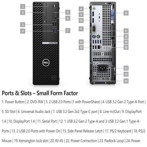 Dell OptiPlex 7000 7090 SFF Small Form Factor Business Desktop Computer, Intel Octa-Core i7-11700 Up to 4.9GHz, 32GB DDR4 RAM, 1TB PCIe SSD, DVDRW, WiFi, Bluetooth, Keyboard & Mouse, Windows 11 Pro