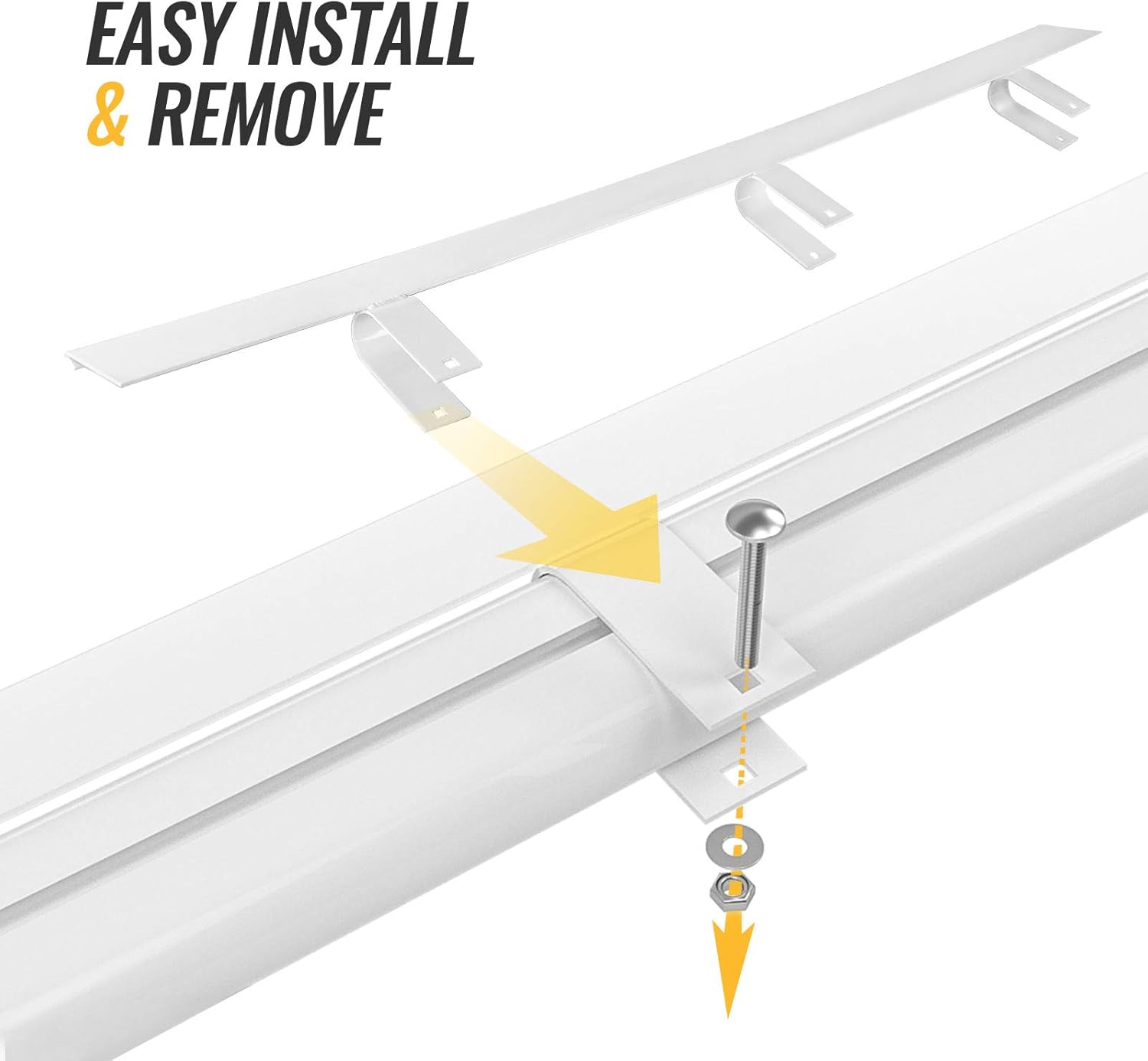 AA-Racks Aluminum 69" Ladder Rack Wind Deflector,Van Rack Accessory for Model AX302 Series White